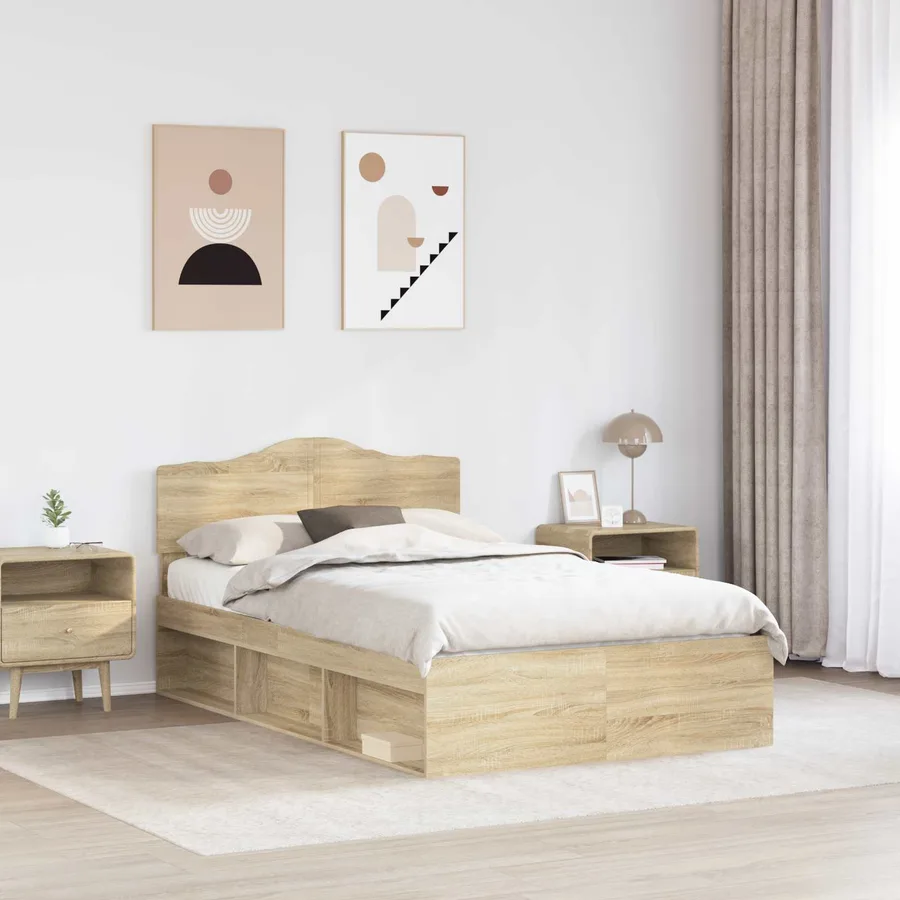 Cadre de lit Sonoma 120 x 200 cm Bois de pin massif - 3
