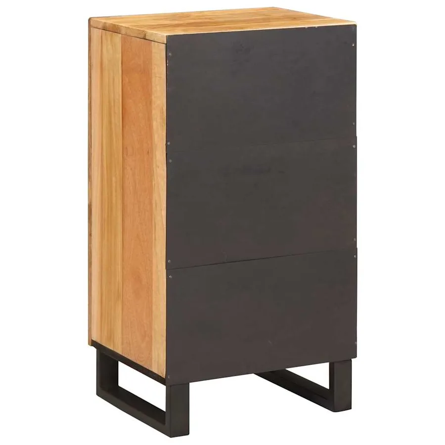 Buffet avec porte Marron 40 x 33 x 75 cm Bois de mangue massif - 3