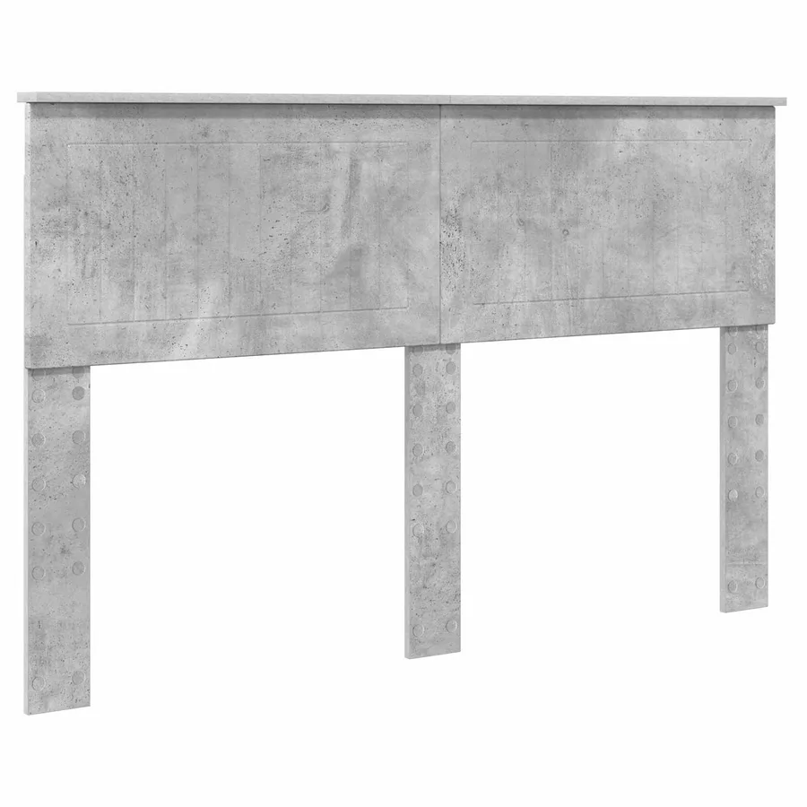 Cadre de lit avec tête de lit Béton 140 x 200 cm Pin massif - 6