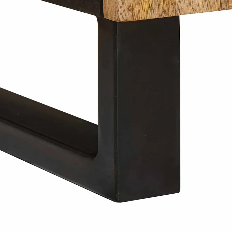 Cabinet de chevet Naturel 40 x 33 x 46 cm Bois de mangue massif - 8
