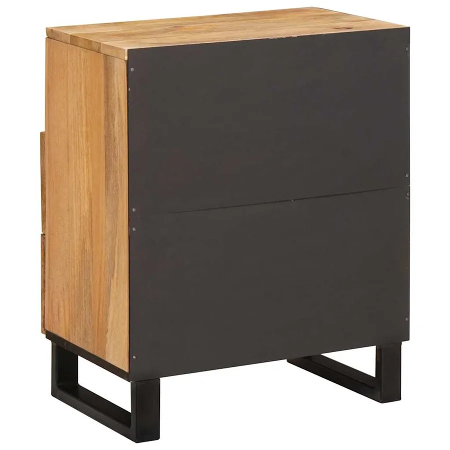 Cabinet de chevet Naturel 50 x 33 x 62 cm Bois de mangue massif - 5