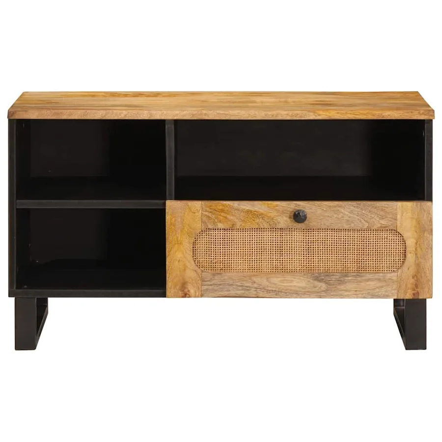 Meuble TV Marron 80 x 33 x 46 cm Bois de mangue massif - 3