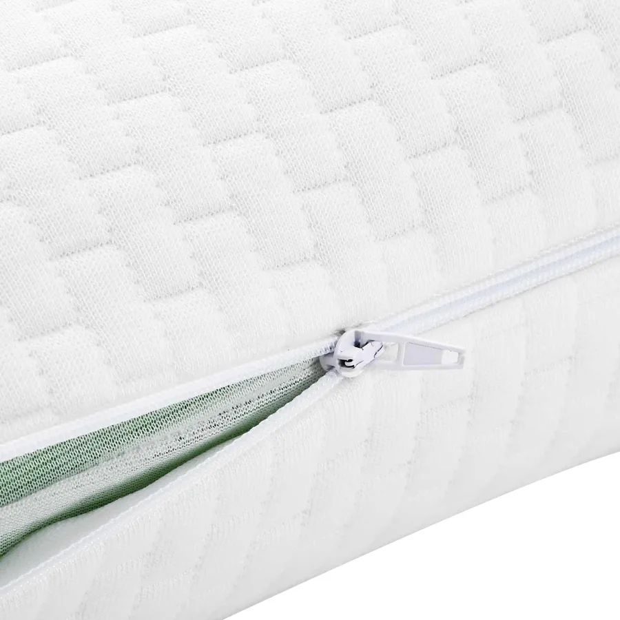 Coussin de sommeil Uni Blanc 60 x 40 x 10 cm - 6