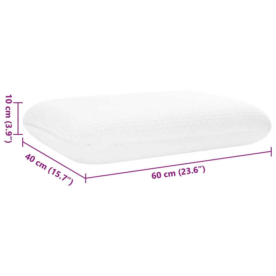 Coussin de sommeil Uni Blanc 60 x 40 x 10 cm - 8