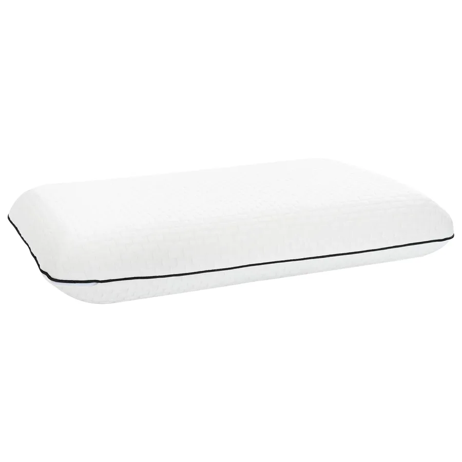 Coussin de sommeil Uni Blanc 60 x 40 x 10 cm Mousse de Gel - 2