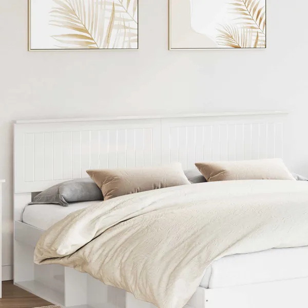 Tête de lit Blanc Brillant Bois d'ingénierie