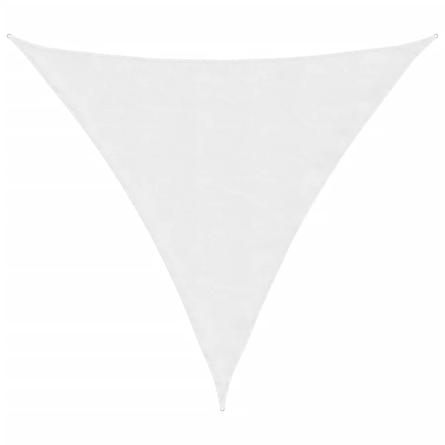Voile de parasol tissu oxford triangulaire 3,6x3,6x3,6 m blanc - 2