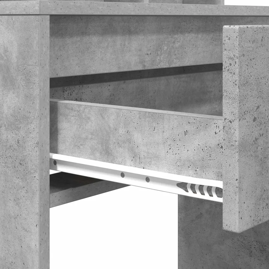 Tables de maquillage pour chambre Gris béton 80 x 39,6 x 135 cm - 9