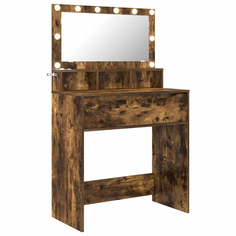 Tables de maquillage pour chambre Chêne fumé 80 x 39,6 x 135 cm - 2