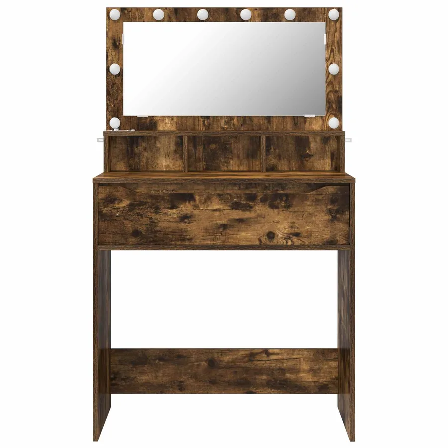 Tables de maquillage pour chambre Chêne fumé 80 x 39,6 x 135 cm - 6