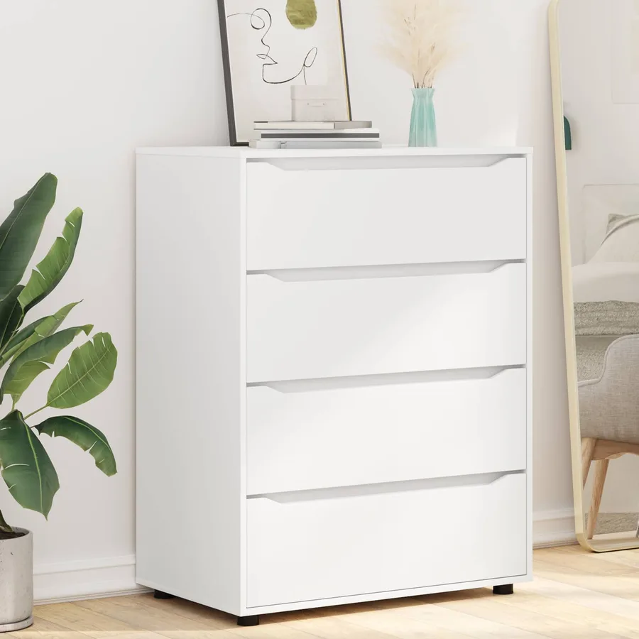 Armoires de rangement Blanc 80 x 48 x 105 cm Bois d'ingénierie - 6