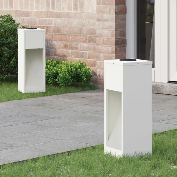 Lumière de Chemin LED Solaire 2 pcs Blanc chaud 18 x 18 x 50 cm