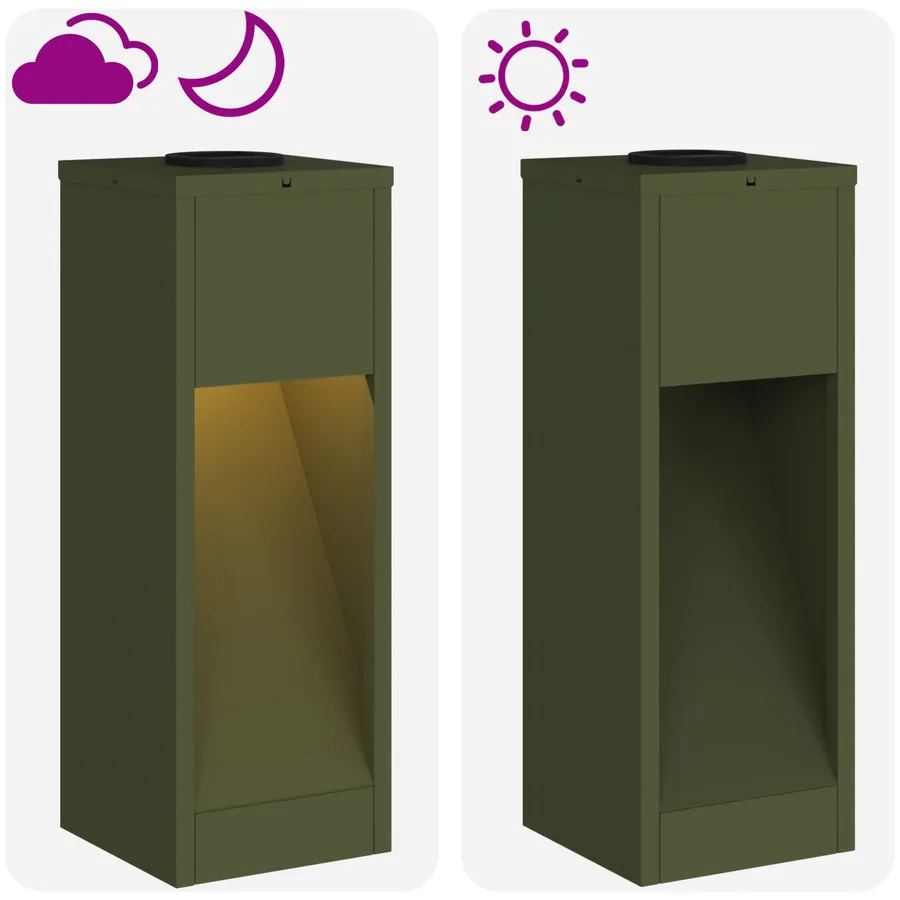 Lumière de Chemin LED Solaire 2 pcs Blanc chaud 18 x 18 x 50 cm - 15