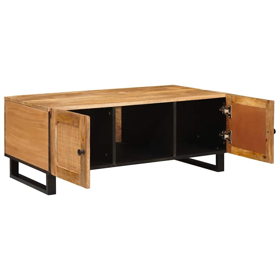 Table basse Chêne artisanal 100 x 54 x 40 cm - 2