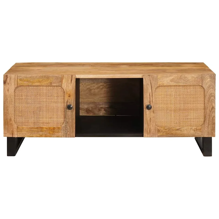 Table basse Chêne artisanal 100 x 54 x 40 cm - 3