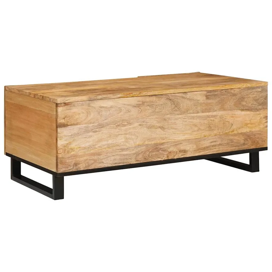 Table basse Chêne artisanal 100 x 54 x 40 cm - 5