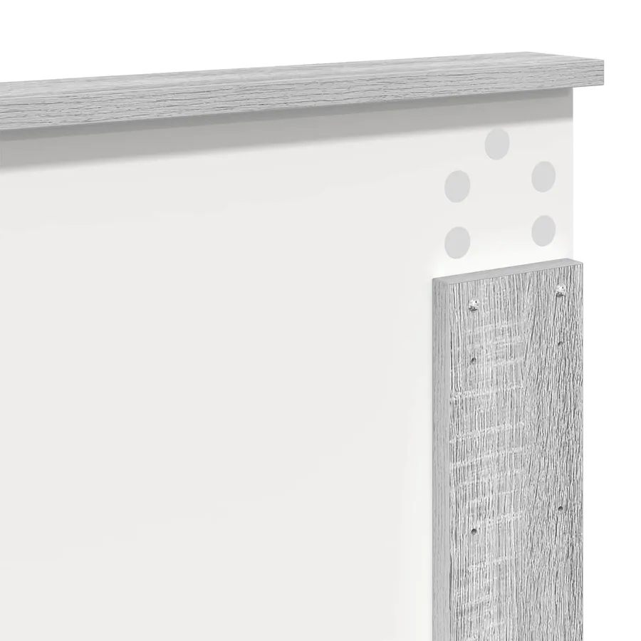 Cadre de lit Gris Sonoma 200 x 200 cm Bois de pin massif - 11