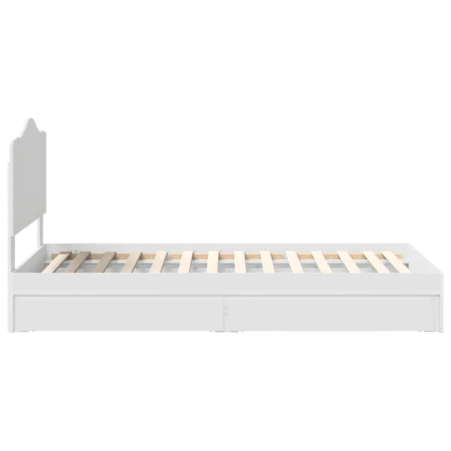 Lit de Rangement Réglable Blanc 70 x 190 cm Bois d'ingénierie - 9