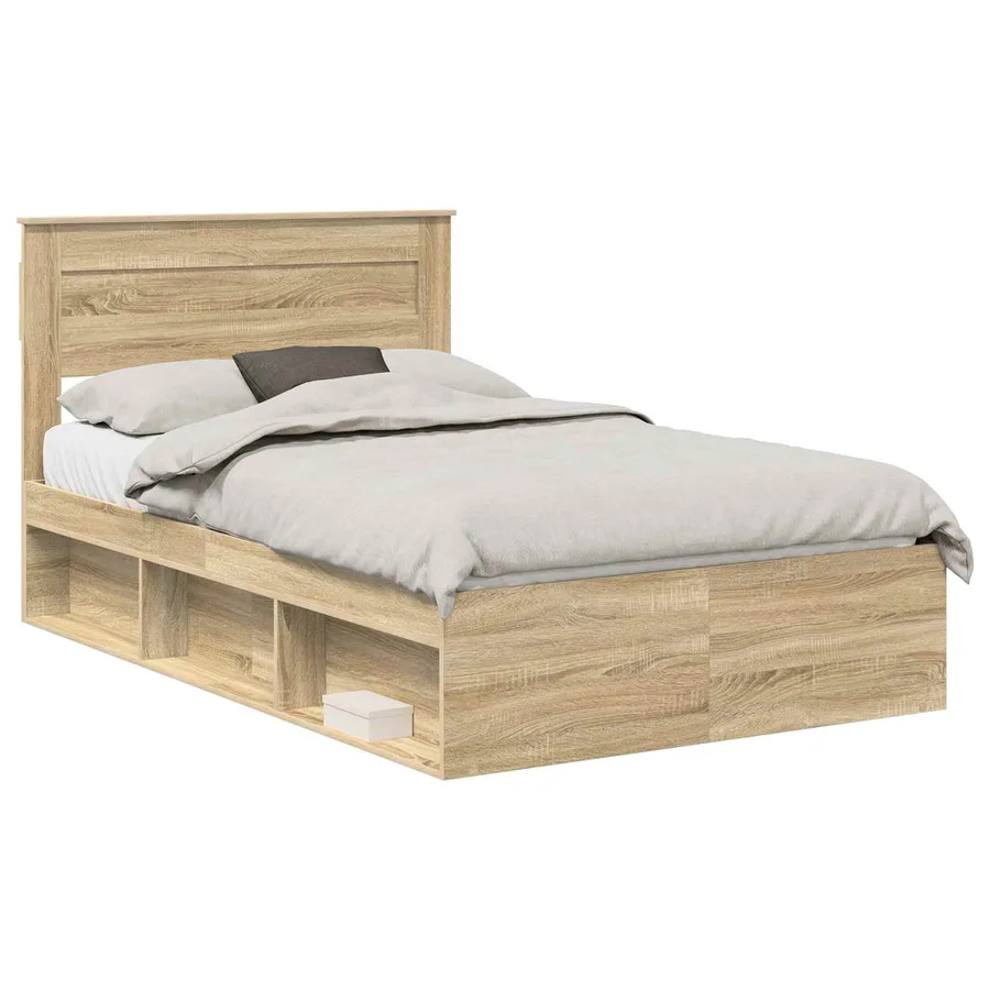 Cadre de lit Sonoma 120 x 190 cm Bois de pin massif - 2