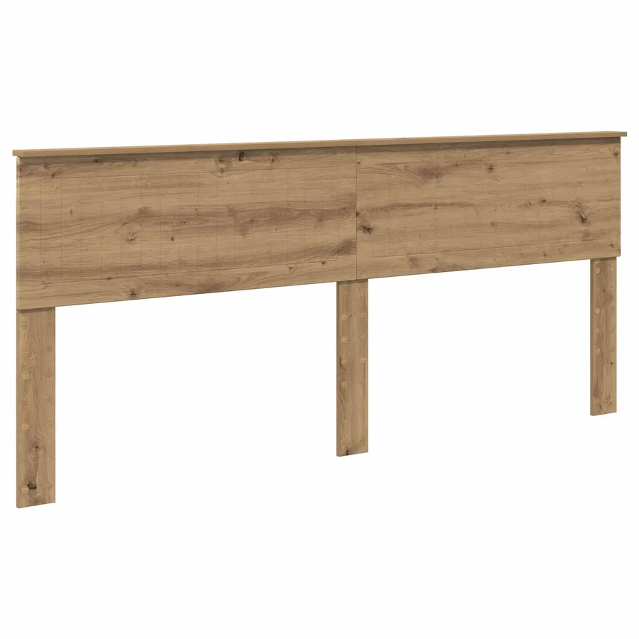 Cadre de lit Chêne artisan 200 x 200 cm Pin massif - 6