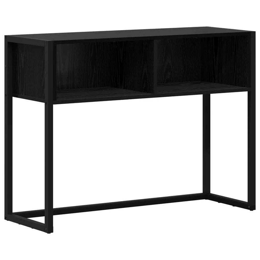 Table d'appoint Chêne noir 100 x 36 x 75 cm Bois d'ingénierie - 2
