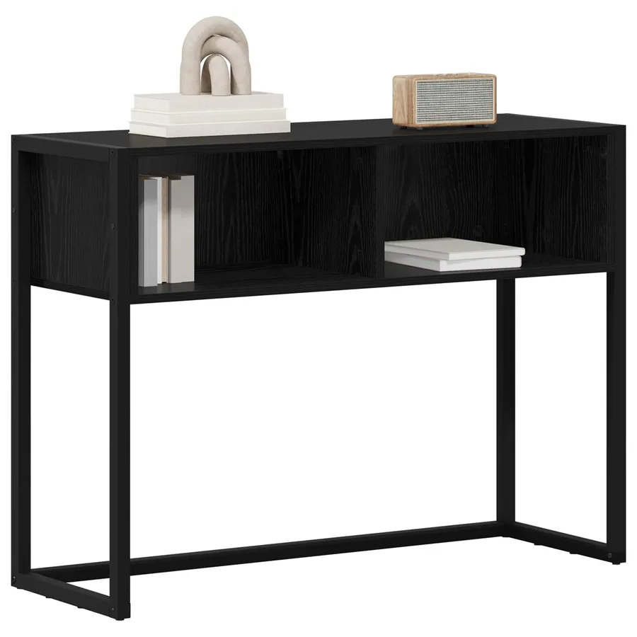 Table d'appoint Chêne noir 100 x 36 x 75 cm Bois d'ingénierie - 3