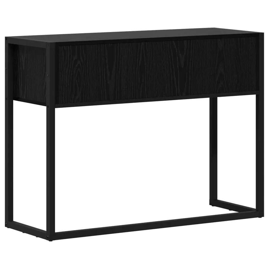 Table d'appoint Chêne noir 100 x 36 x 75 cm Bois d'ingénierie - 7