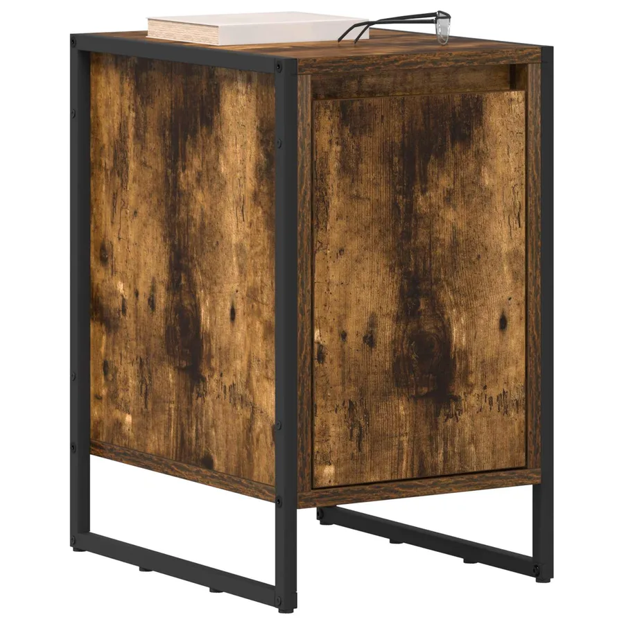 Table de chevet Chêne Fumé 39,5 x 30 x 50 cm Bois d'ingénierie - 3