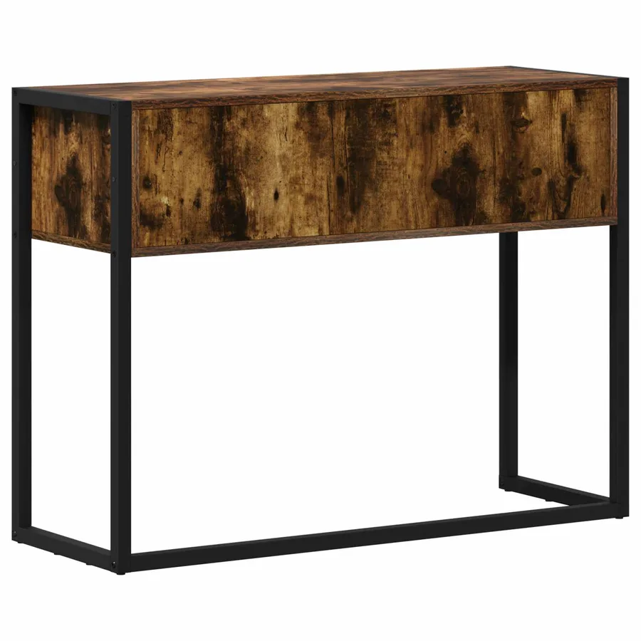 Table d'appoint Chêne Fumé 100 x 36 x 75 cm Bois d'ingénierie - 7