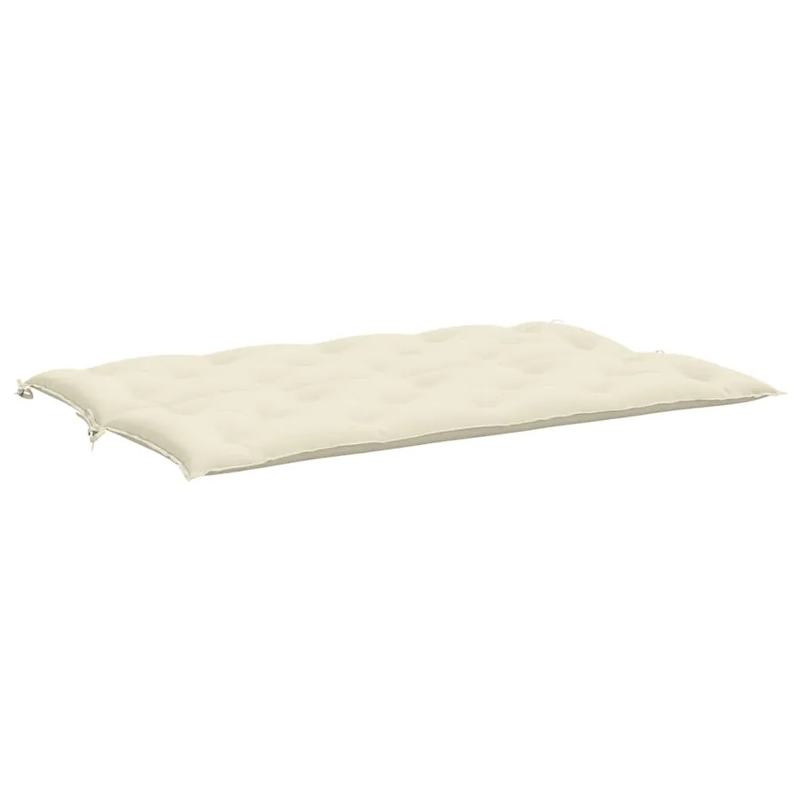 Coussin de banc de jardin blanc crème tissu oxford - 5
