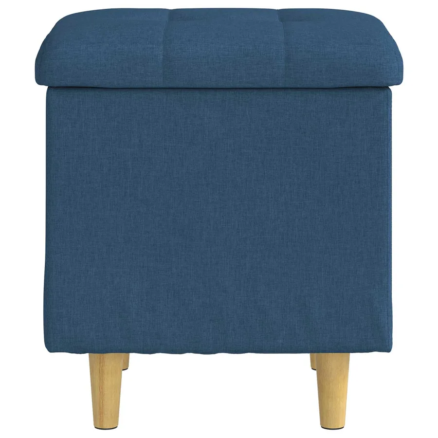 Pouf de rangement avec coussin Bleu 40 x 40 x 45 cm tissu - 6