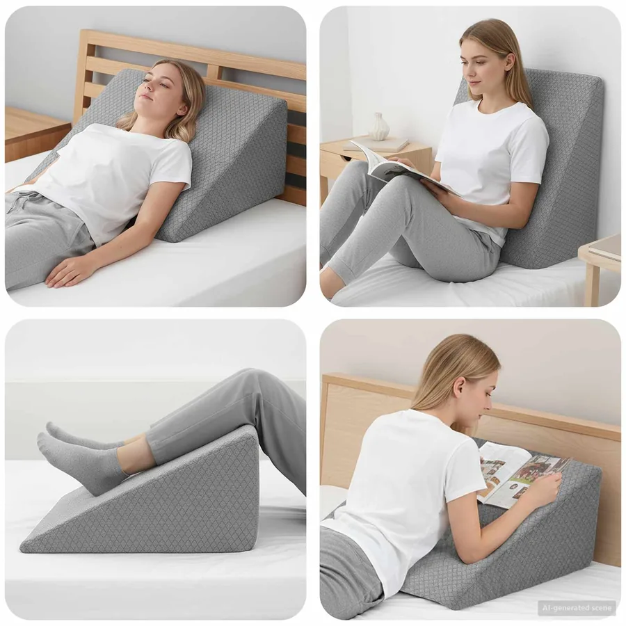 Coussin pour les jambes Uni Gris 60 x 50 x 30 cm