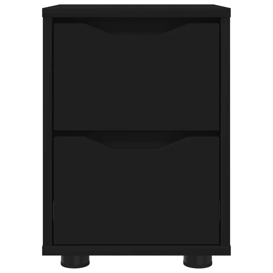 Table de chevet Noir 30,5 x 30 x 43 cm Bois d'ingénierie - 6