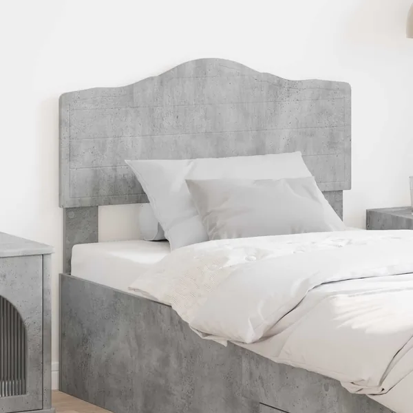 Tête de lit Gris béton Bois d'ingénierie