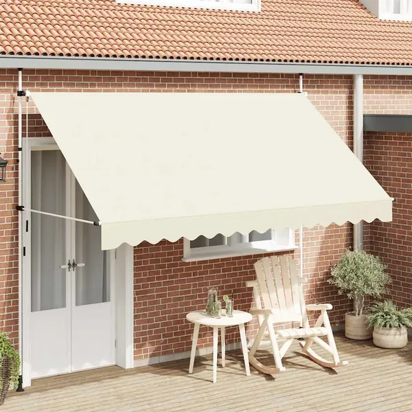 Auvent manuel rétractable 350 cm Crème