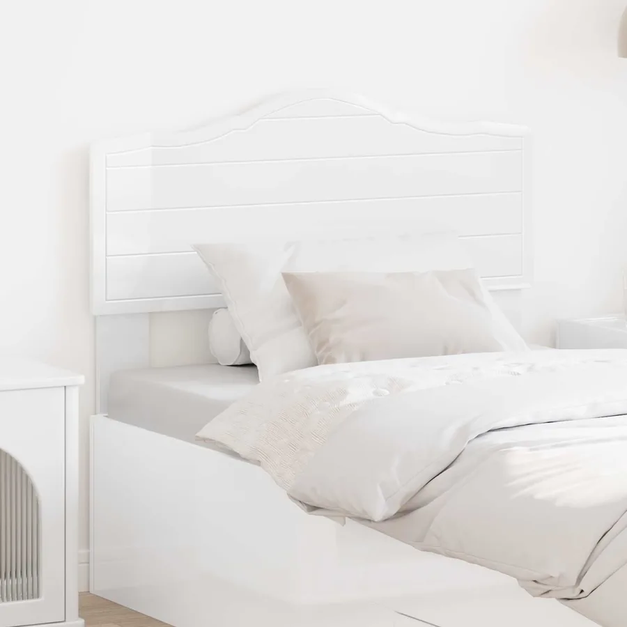 Tête de lit Blanc Brillant Bois d'ingénierie