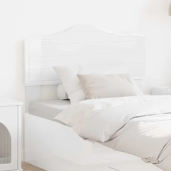 Tête de lit Blanc Brillant Bois d'ingénierie