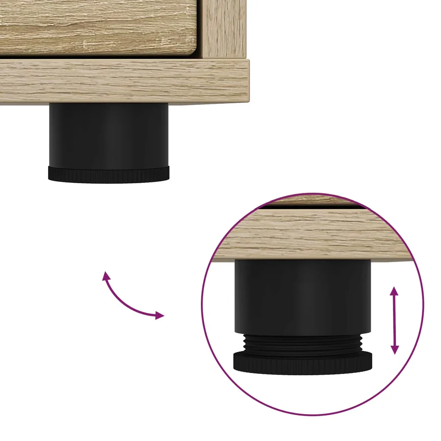 Tables de chevet 2 pcs Chêne Sonoma 30,5 x 30 x 43 cm - 11
