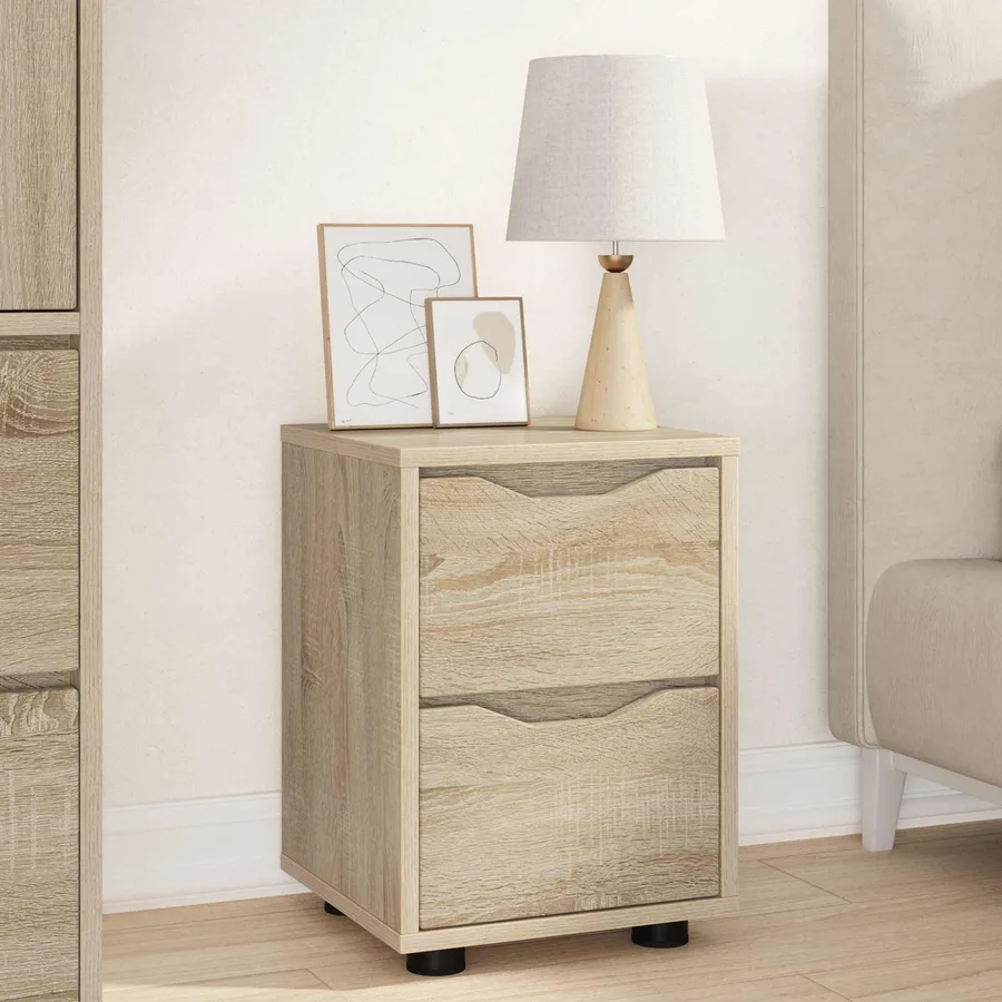 Tables de chevet 2 pcs Chêne Sonoma 30,5 x 30 x 43 cm - 4