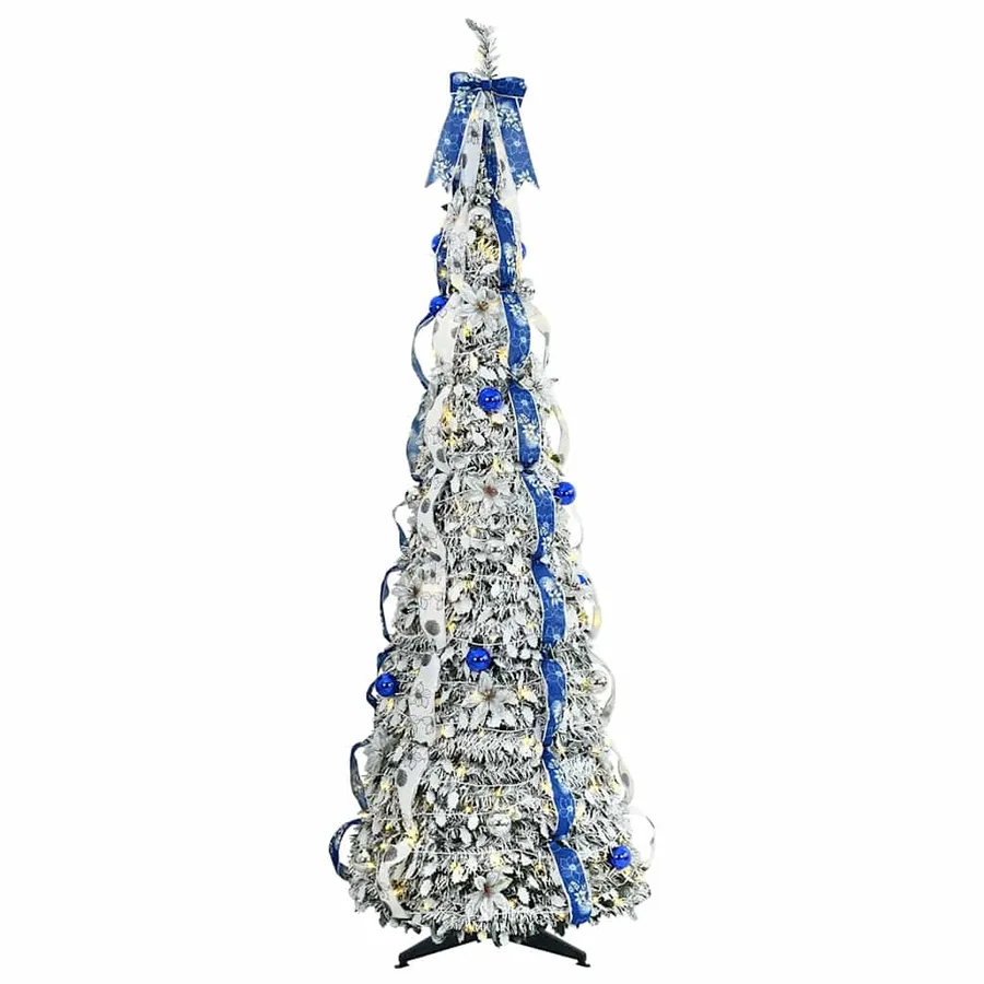 Sapin de Noël artificiel avec 200 LED Blanc 210 cm PVC - 3