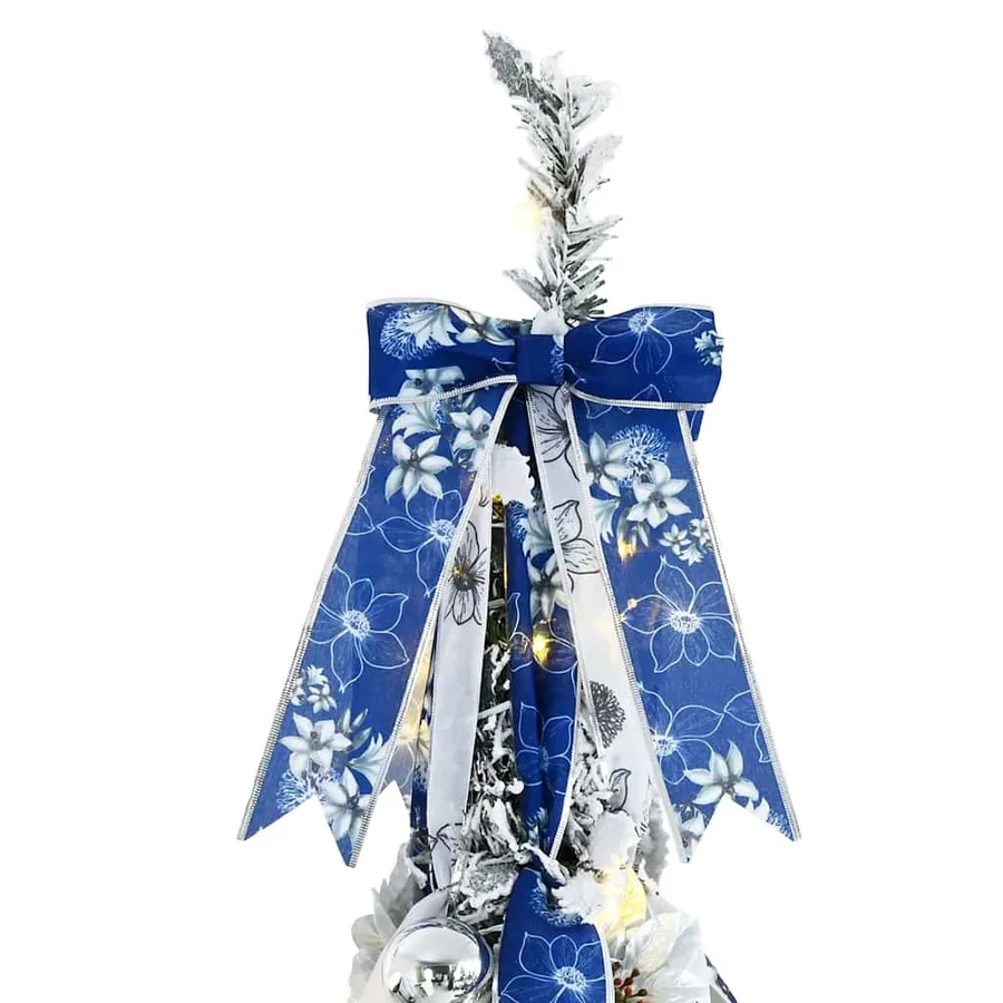 Sapin de Noël artificiel avec 200 LED Blanc 210 cm PVC - 5