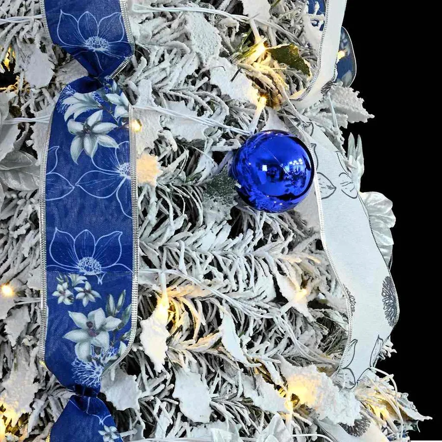 Sapin de Noël artificiel avec 200 LED Blanc 210 cm PVC - 7