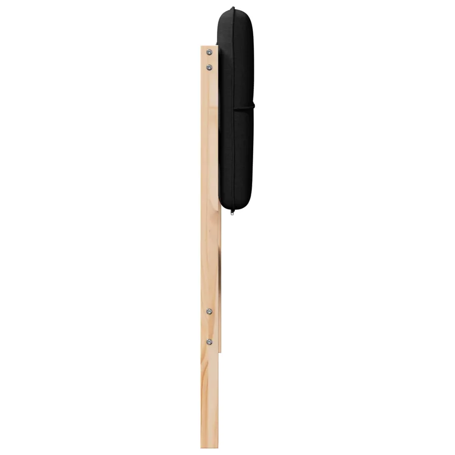 Tête de lit capitonnée Marron et Noir 100 cm Pin massif - 5