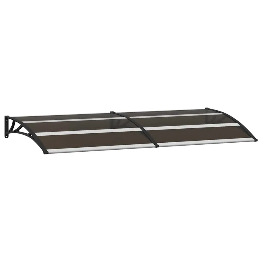 Auvent de porte Noir 200x75 cm PC - 2