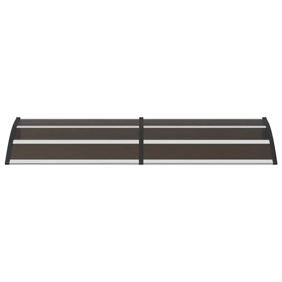 Auvent de porte Noir 200x75 cm PC - 4