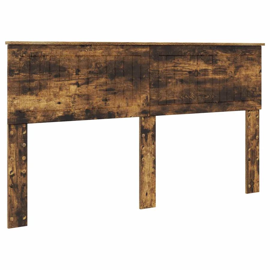 Cadre de lit Chêne fumé 160 x 200 cm Pin massif - 6