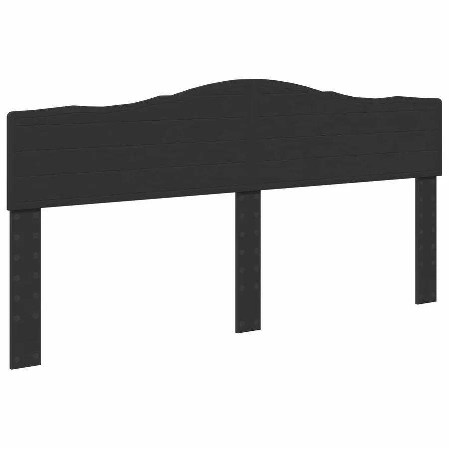 Cadre de lit Noir 180 x 200 cm Bois de pin massif - 6