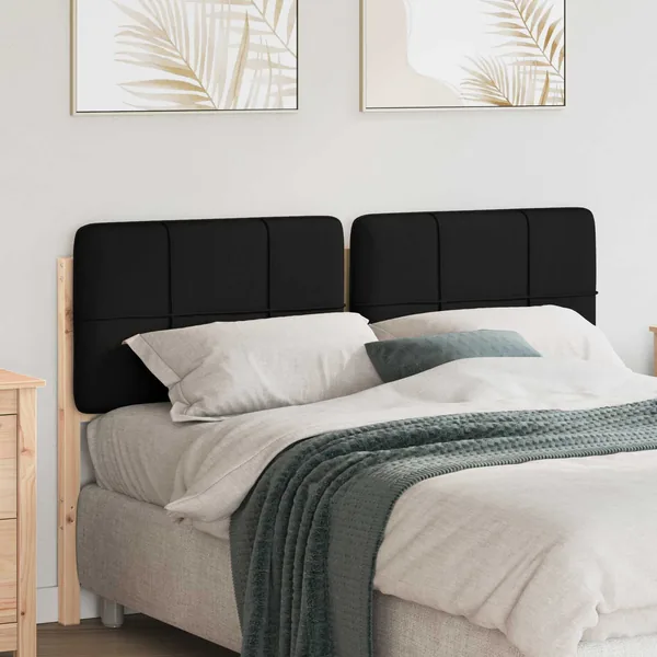 Tête de lit capitonnée Marron et Noir 120 cm Pin massif