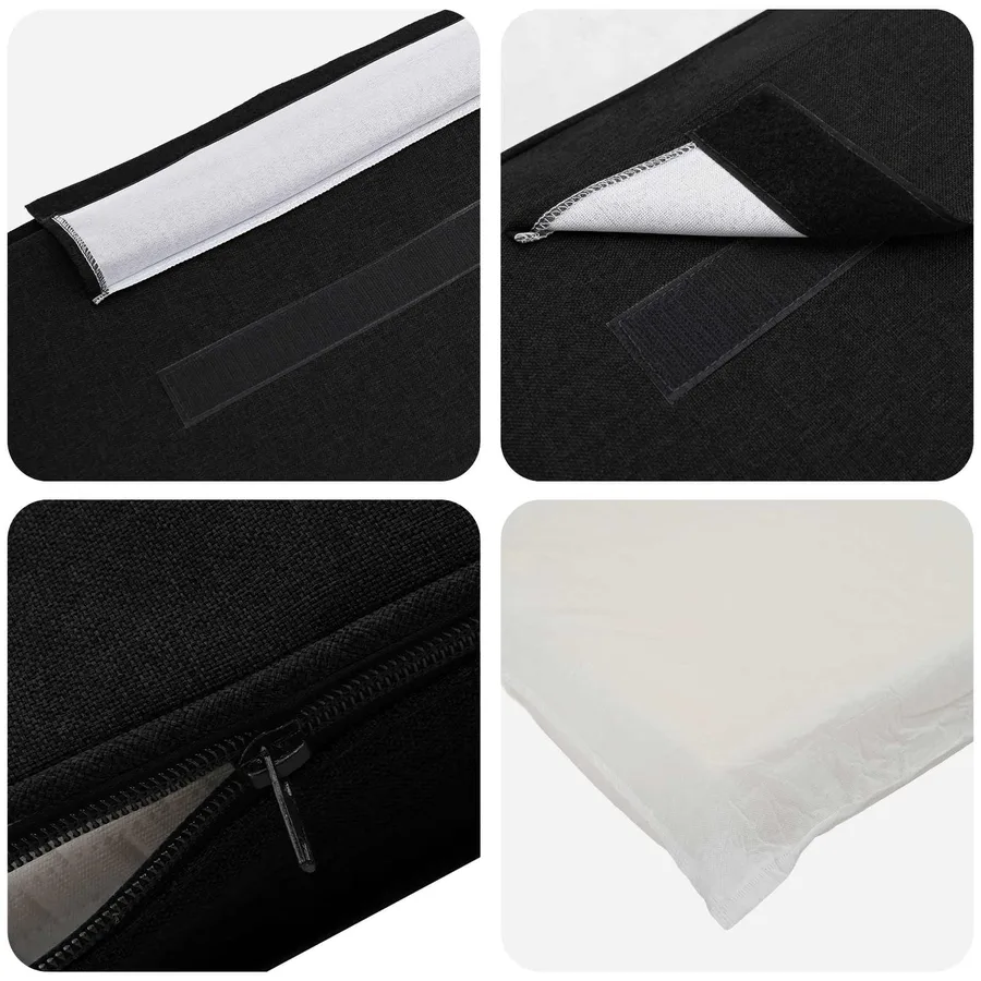 Tête de lit capitonnée Marron et Noir 120 cm Pin massif - 7