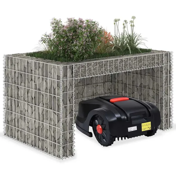 Garage tondeuse à gazon lit surélevé 110x80x60 cm Fil en acier
